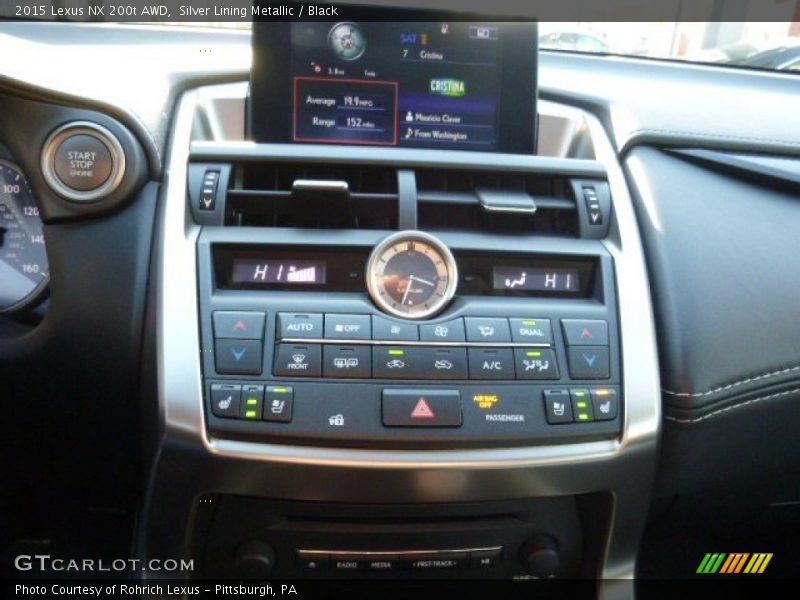 Silver Lining Metallic / Black 2015 Lexus NX 200t AWD