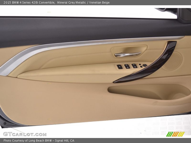 Mineral Grey Metallic / Venetian Beige 2015 BMW 4 Series 428i Convertible