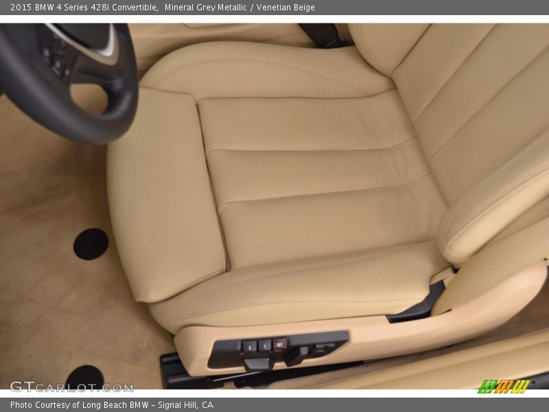 Mineral Grey Metallic / Venetian Beige 2015 BMW 4 Series 428i Convertible