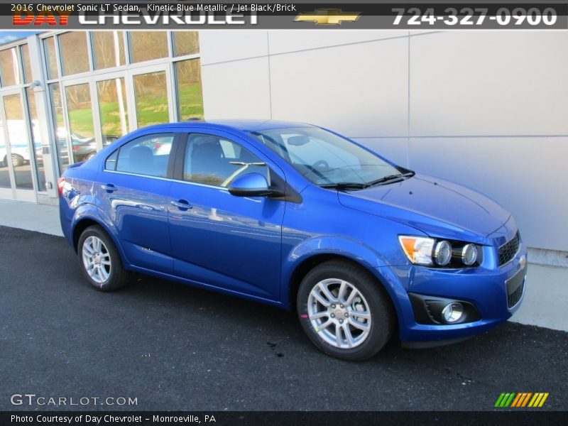 Kinetic Blue Metallic / Jet Black/Brick 2016 Chevrolet Sonic LT Sedan