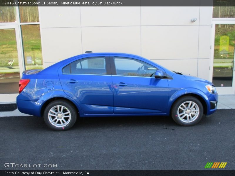 Kinetic Blue Metallic / Jet Black/Brick 2016 Chevrolet Sonic LT Sedan