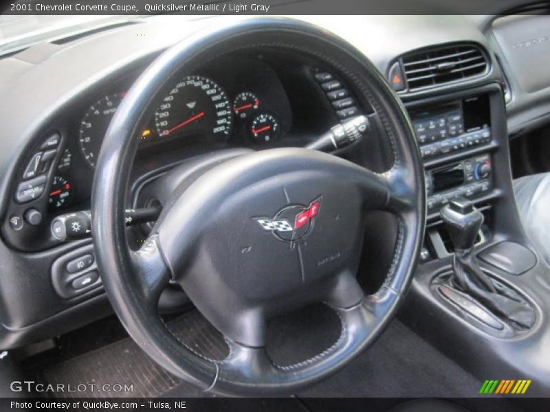 Quicksilver Metallic / Light Gray 2001 Chevrolet Corvette Coupe