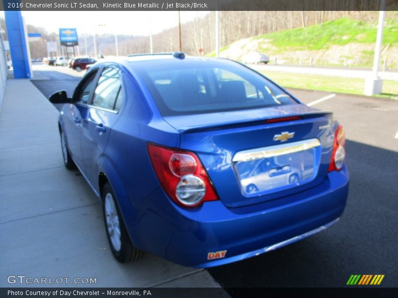 Kinetic Blue Metallic / Jet Black/Brick 2016 Chevrolet Sonic LT Sedan