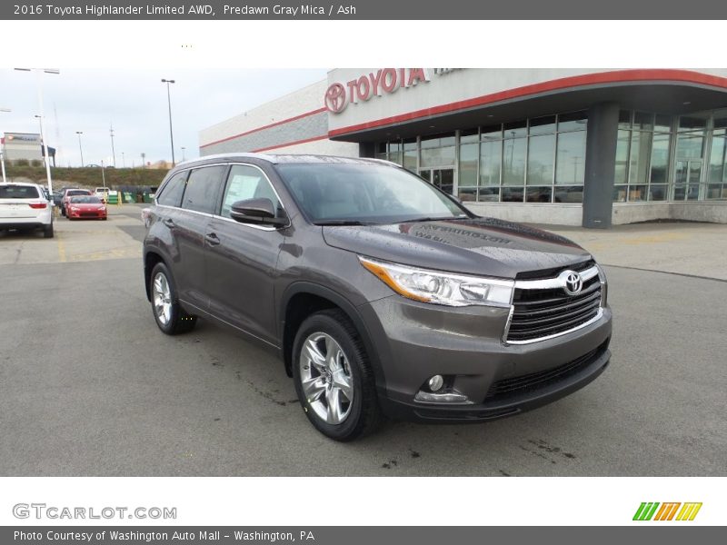 Predawn Gray Mica / Ash 2016 Toyota Highlander Limited AWD