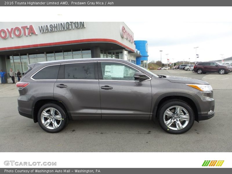 Predawn Gray Mica / Ash 2016 Toyota Highlander Limited AWD