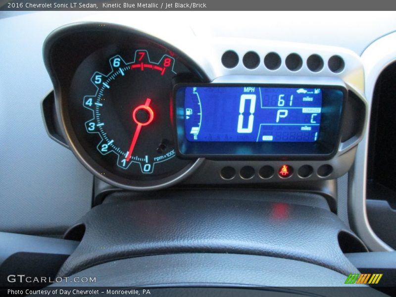 Kinetic Blue Metallic / Jet Black/Brick 2016 Chevrolet Sonic LT Sedan