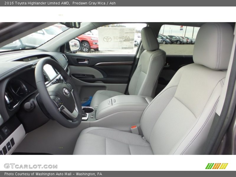Front Seat of 2016 Highlander Limited AWD