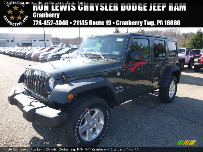 Tank / Black 2016 Jeep Wrangler Unlimited Sport 4x4