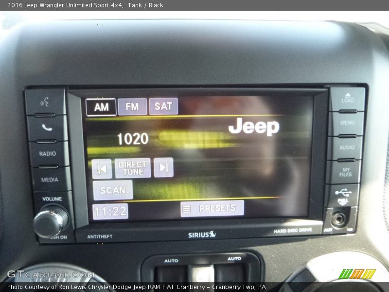Tank / Black 2016 Jeep Wrangler Unlimited Sport 4x4