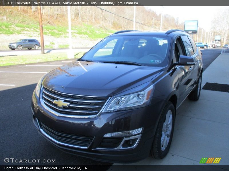 Sable Metallic / Dark Titanium/Light Titanium 2016 Chevrolet Traverse LT AWD