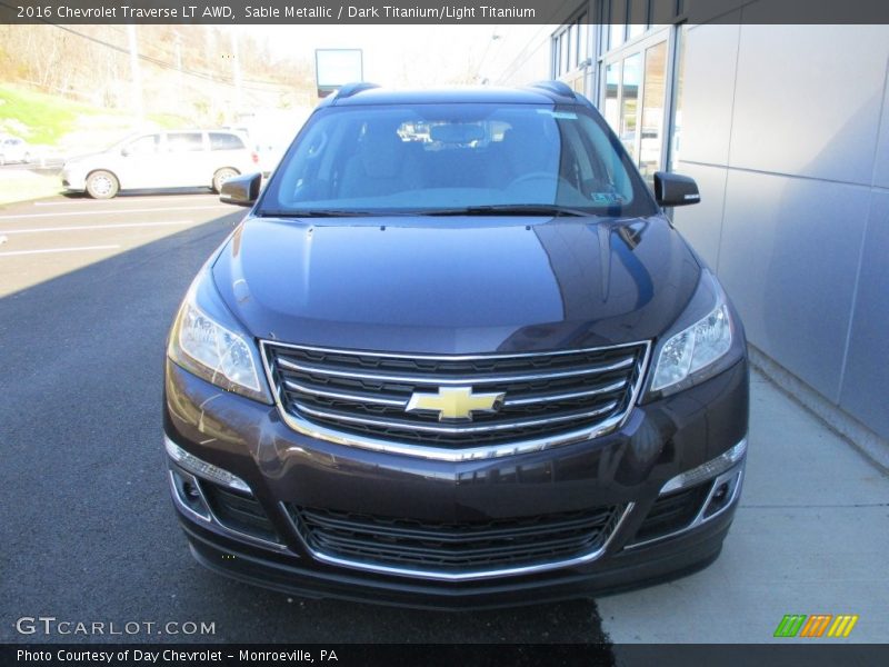 Sable Metallic / Dark Titanium/Light Titanium 2016 Chevrolet Traverse LT AWD