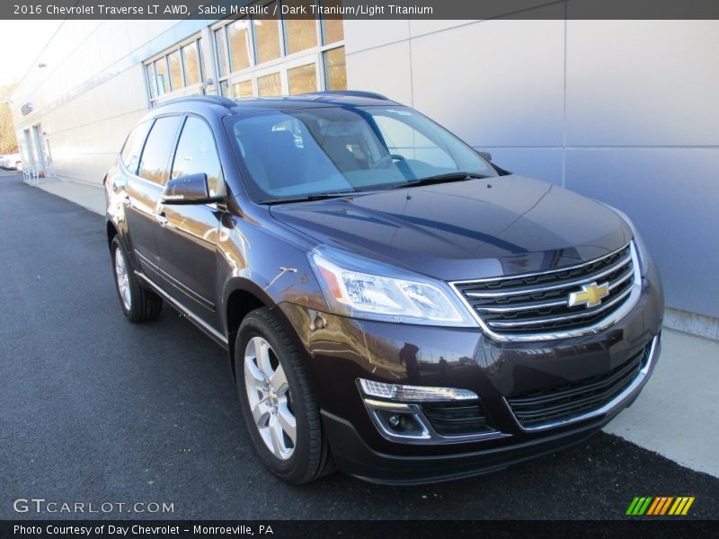 Sable Metallic / Dark Titanium/Light Titanium 2016 Chevrolet Traverse LT AWD