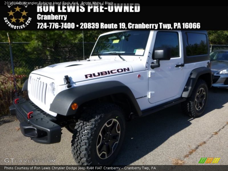 Bright White / Black 2016 Jeep Wrangler Rubicon Hard Rock 4x4