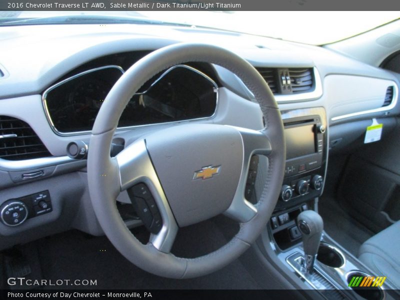Sable Metallic / Dark Titanium/Light Titanium 2016 Chevrolet Traverse LT AWD