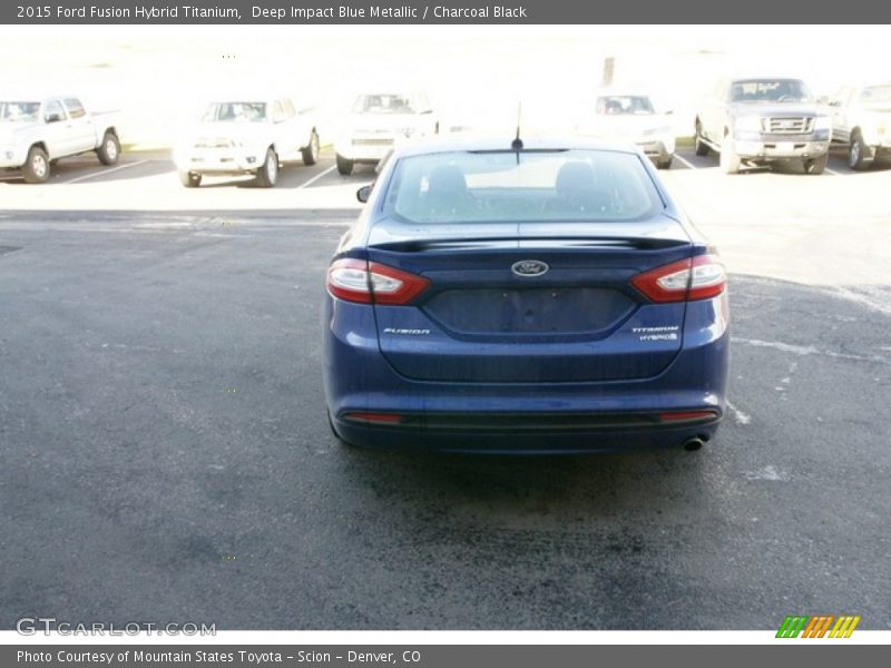 Deep Impact Blue Metallic / Charcoal Black 2015 Ford Fusion Hybrid Titanium