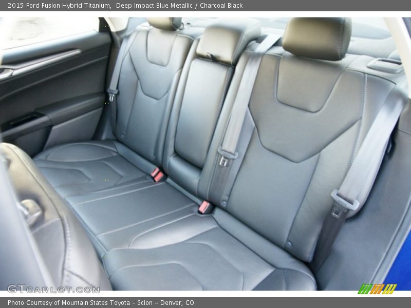 Deep Impact Blue Metallic / Charcoal Black 2015 Ford Fusion Hybrid Titanium