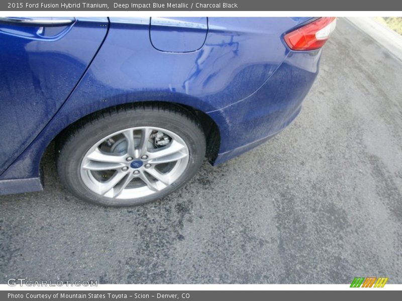 Deep Impact Blue Metallic / Charcoal Black 2015 Ford Fusion Hybrid Titanium