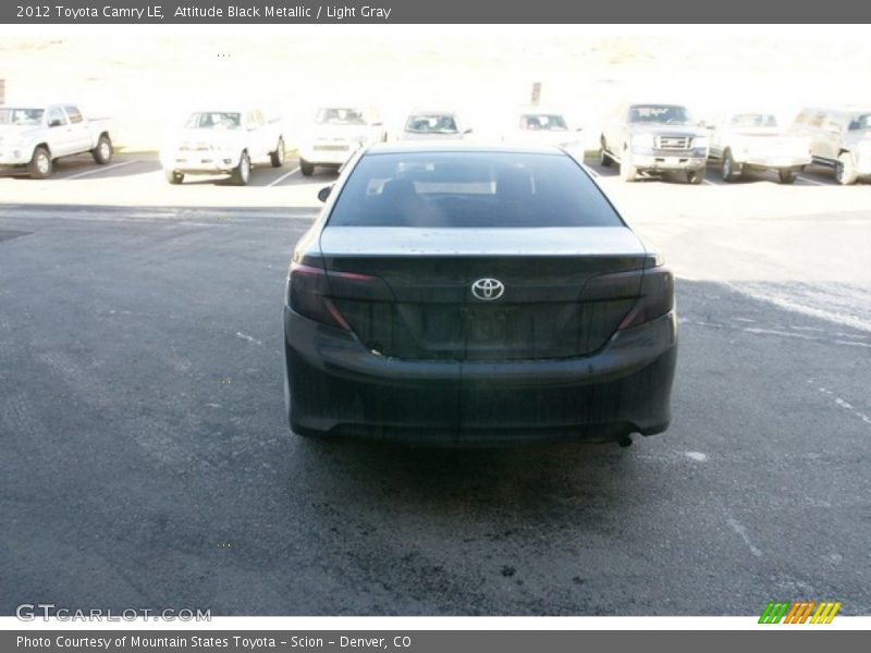 Attitude Black Metallic / Light Gray 2012 Toyota Camry LE