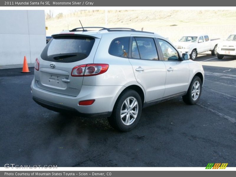 Moonstone Silver / Gray 2011 Hyundai Santa Fe SE