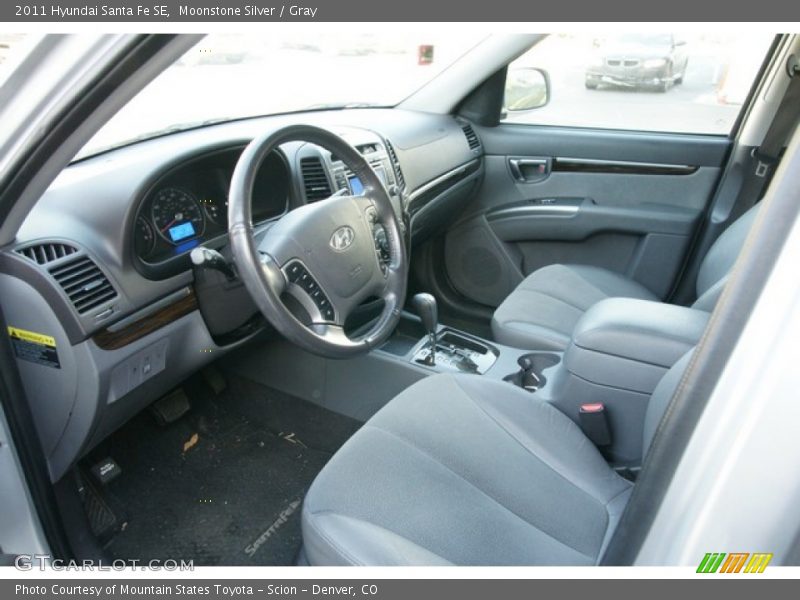 Moonstone Silver / Gray 2011 Hyundai Santa Fe SE