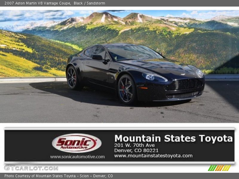 Black / Sandstorm 2007 Aston Martin V8 Vantage Coupe