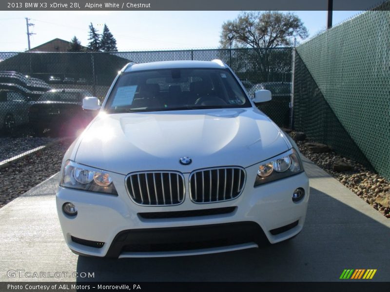 Alpine White / Chestnut 2013 BMW X3 xDrive 28i