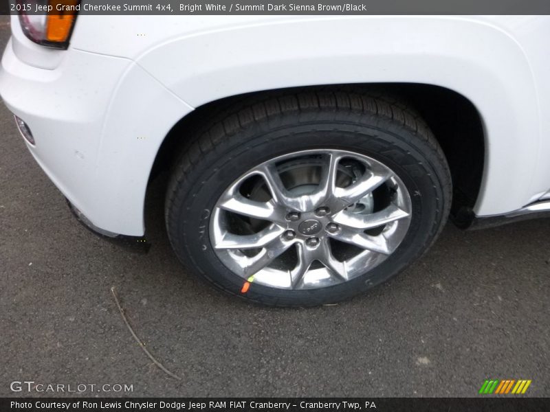 Bright White / Summit Dark Sienna Brown/Black 2015 Jeep Grand Cherokee Summit 4x4