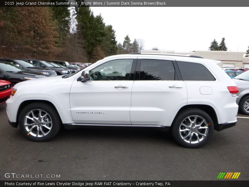 Bright White / Summit Dark Sienna Brown/Black 2015 Jeep Grand Cherokee Summit 4x4