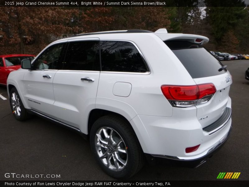 Bright White / Summit Dark Sienna Brown/Black 2015 Jeep Grand Cherokee Summit 4x4