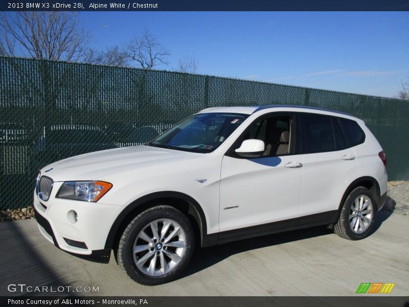 Alpine White / Chestnut 2013 BMW X3 xDrive 28i