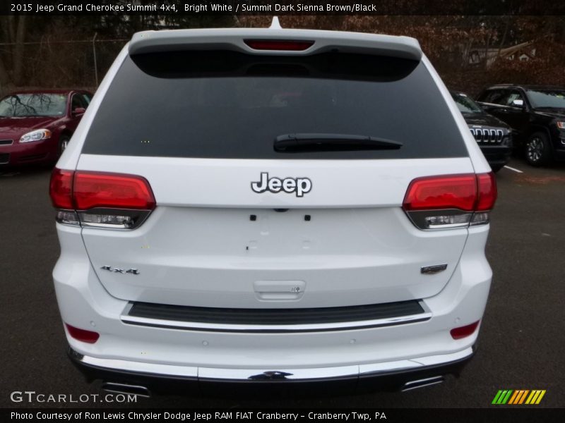 Bright White / Summit Dark Sienna Brown/Black 2015 Jeep Grand Cherokee Summit 4x4