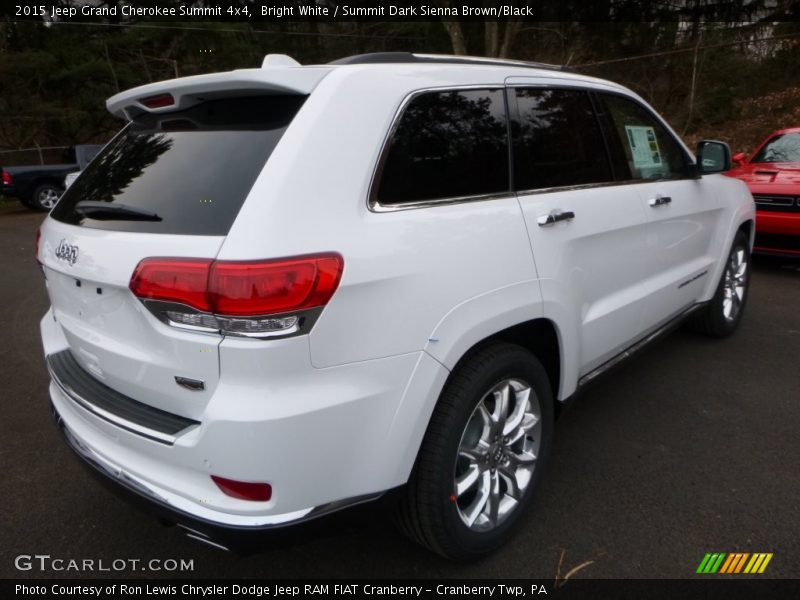 Bright White / Summit Dark Sienna Brown/Black 2015 Jeep Grand Cherokee Summit 4x4