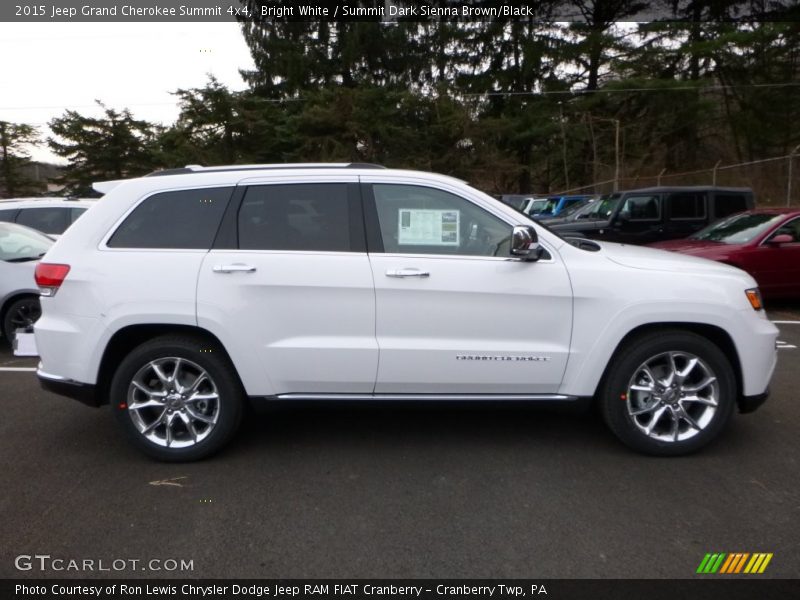 Bright White / Summit Dark Sienna Brown/Black 2015 Jeep Grand Cherokee Summit 4x4