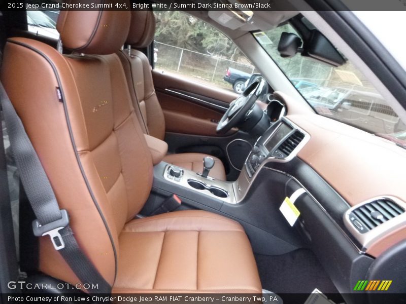 Bright White / Summit Dark Sienna Brown/Black 2015 Jeep Grand Cherokee Summit 4x4