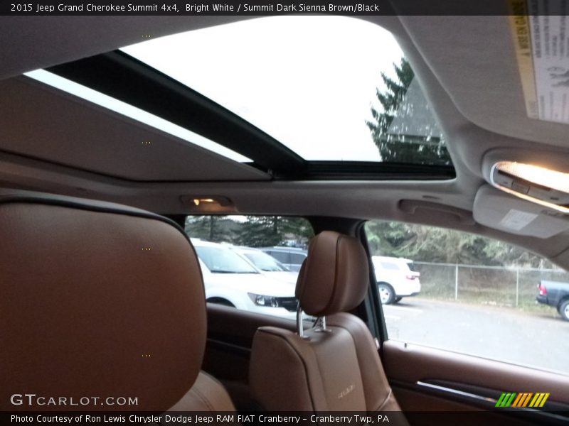 Bright White / Summit Dark Sienna Brown/Black 2015 Jeep Grand Cherokee Summit 4x4