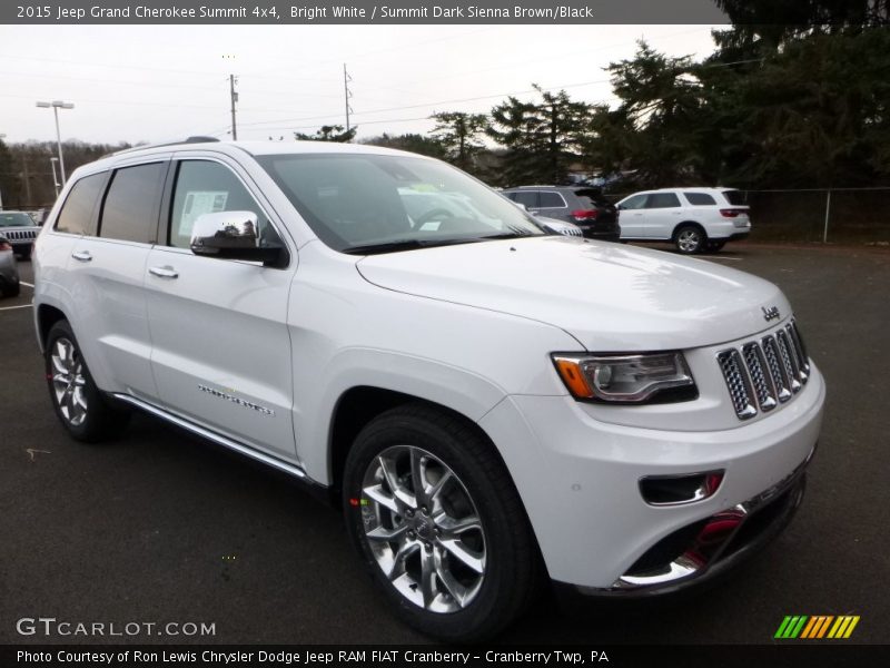 Bright White / Summit Dark Sienna Brown/Black 2015 Jeep Grand Cherokee Summit 4x4