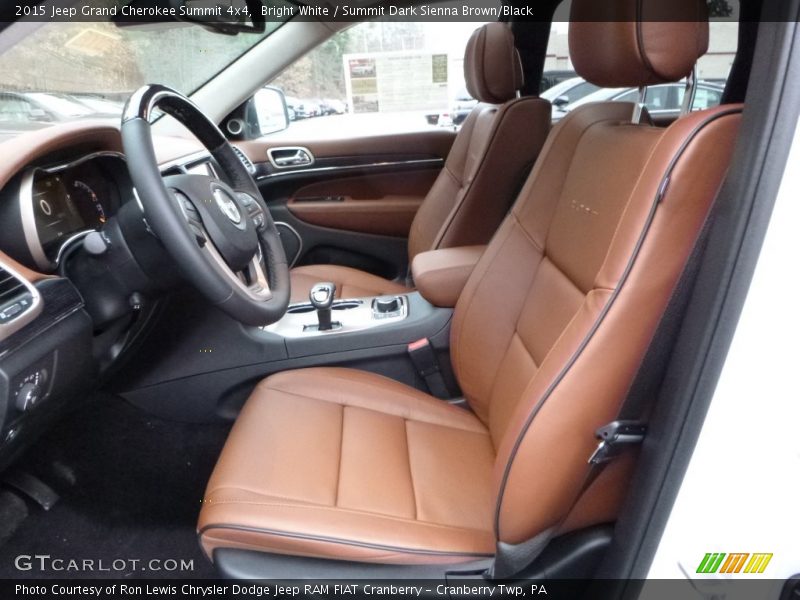 Bright White / Summit Dark Sienna Brown/Black 2015 Jeep Grand Cherokee Summit 4x4