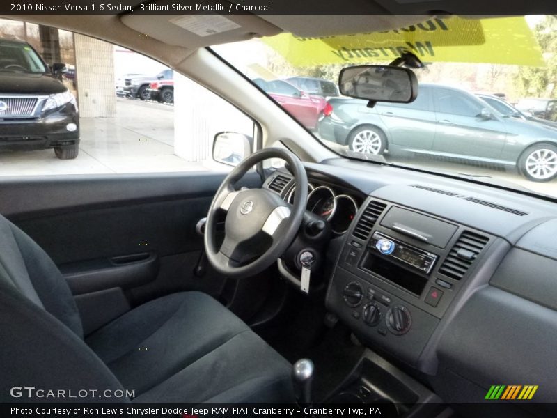 Brilliant Silver Metallic / Charcoal 2010 Nissan Versa 1.6 Sedan