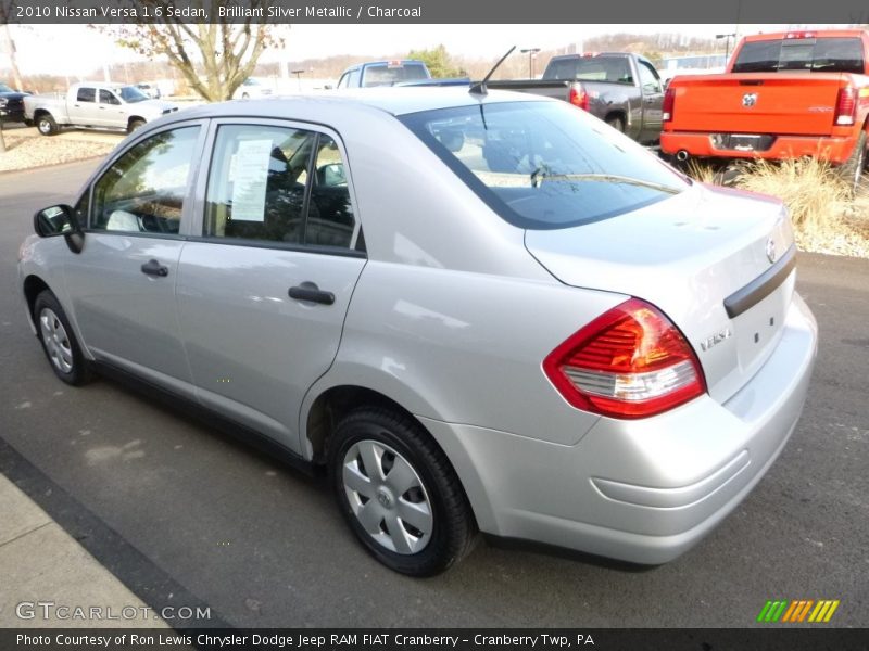 Brilliant Silver Metallic / Charcoal 2010 Nissan Versa 1.6 Sedan