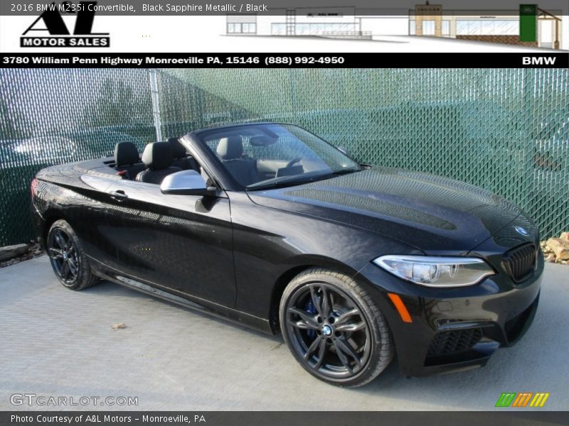 Black Sapphire Metallic / Black 2016 BMW M235i Convertible