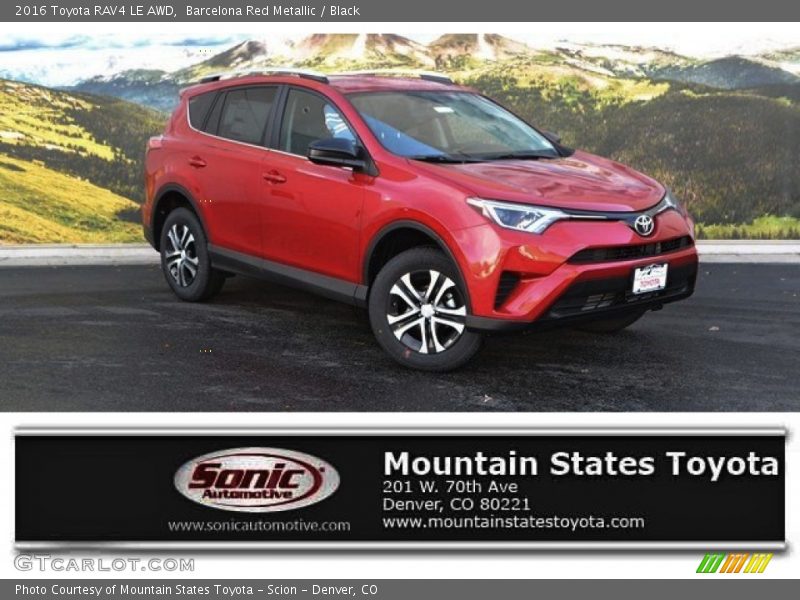 Barcelona Red Metallic / Black 2016 Toyota RAV4 LE AWD