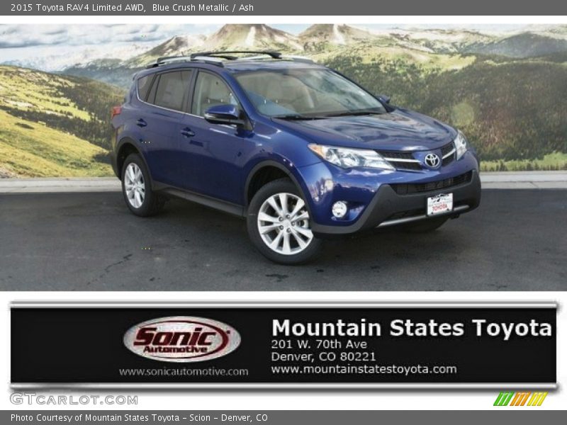 Blue Crush Metallic / Ash 2015 Toyota RAV4 Limited AWD