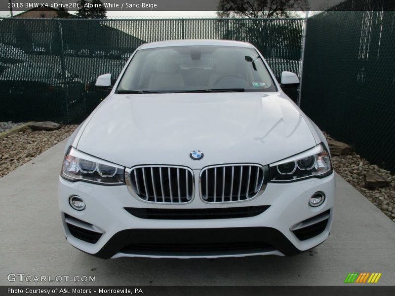 Alpine White / Sand Beige 2016 BMW X4 xDrive28i