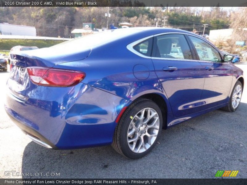 Vivid Blue Pearl / Black 2016 Chrysler 200 C AWD