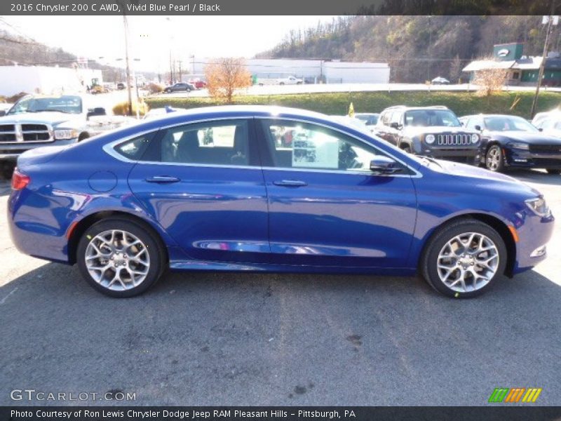 Vivid Blue Pearl / Black 2016 Chrysler 200 C AWD
