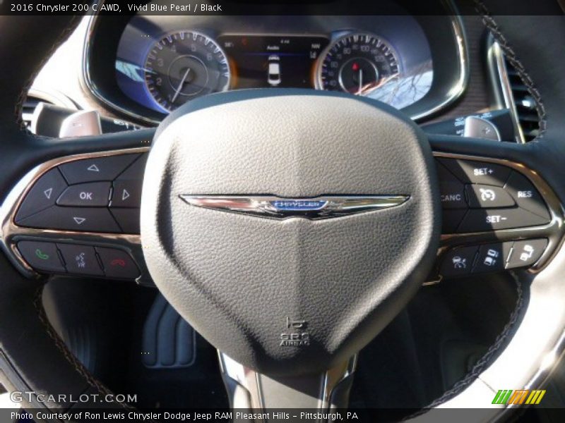 Vivid Blue Pearl / Black 2016 Chrysler 200 C AWD