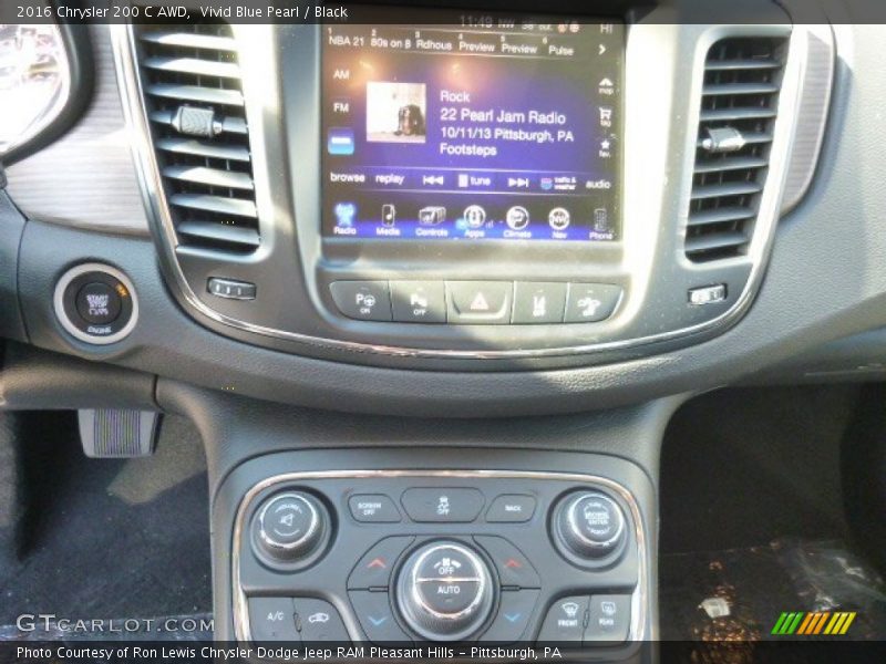 Vivid Blue Pearl / Black 2016 Chrysler 200 C AWD