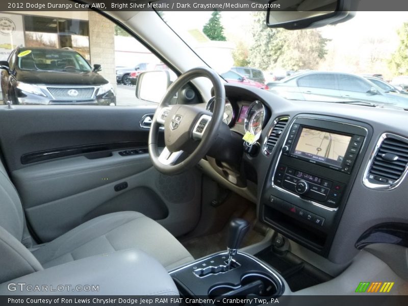 Bright Silver Metallic / Dark Graystone/Medium Graystone 2012 Dodge Durango Crew AWD