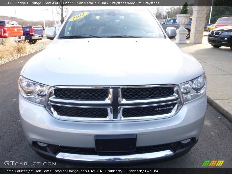 Bright Silver Metallic / Dark Graystone/Medium Graystone 2012 Dodge Durango Crew AWD