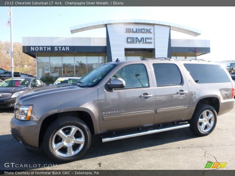 Champagne Silver Metallic / Ebony 2013 Chevrolet Suburban LT 4x4